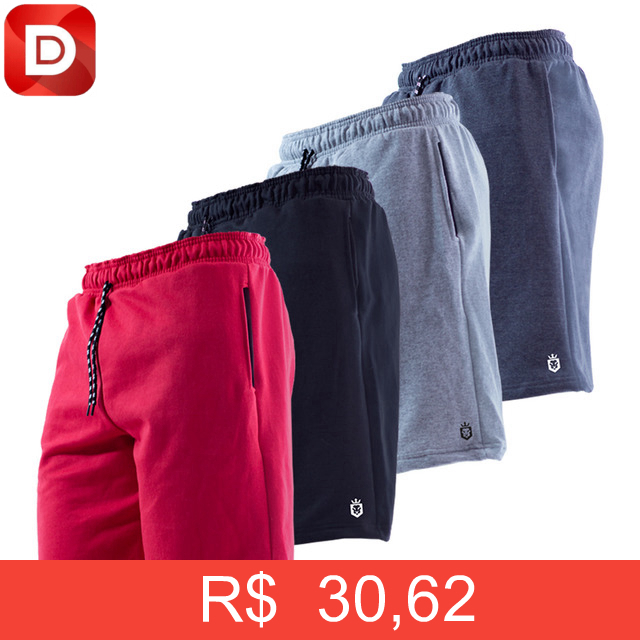 Foto do produto Kit com 4 Bermuda Short Moletom
