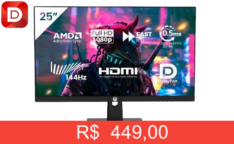 Foto do produto Monitor Gamer Haiz 25''
