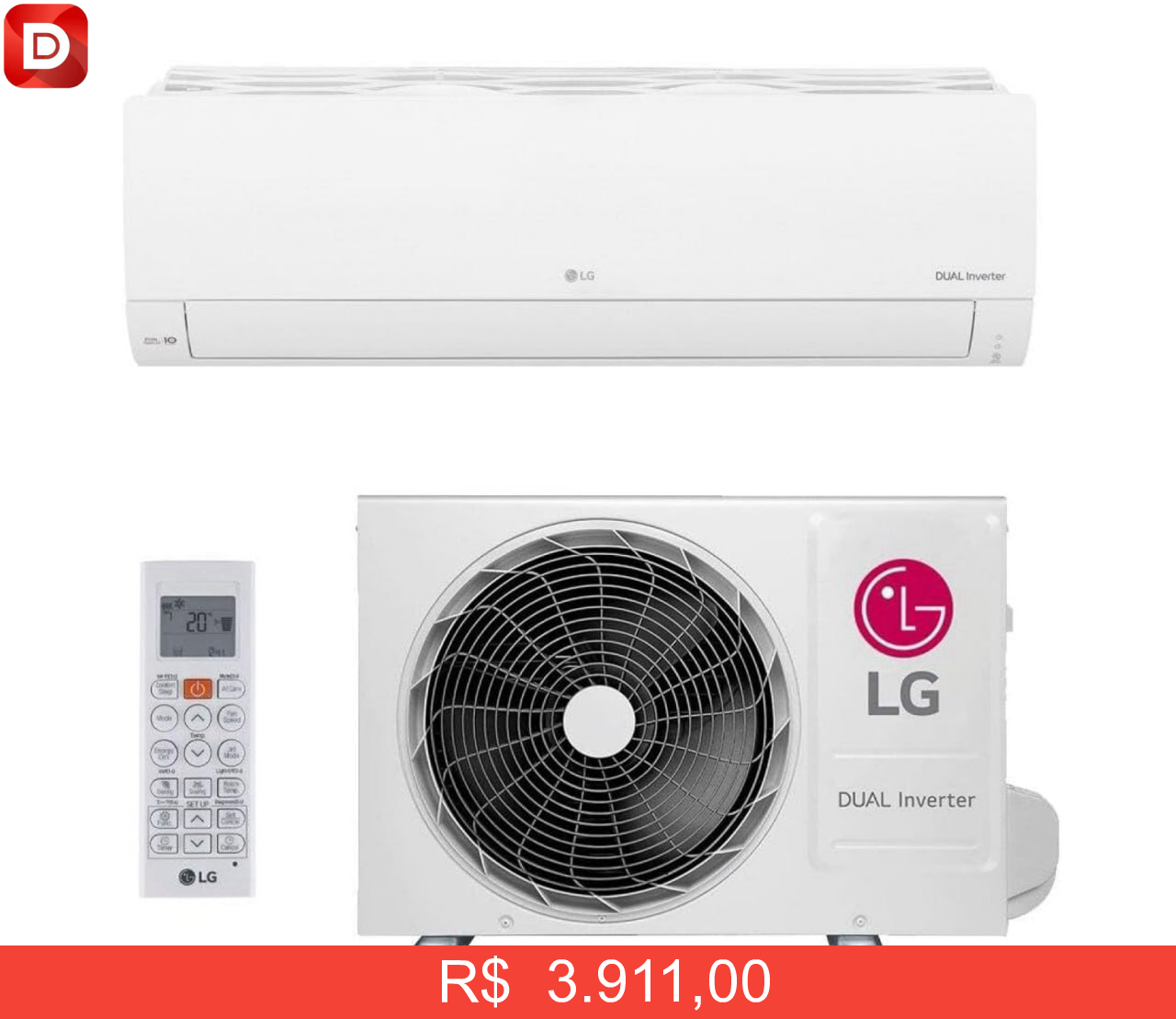 Foto do produto Ar Condicionado Hi Wall LG Dual Inverter Voice