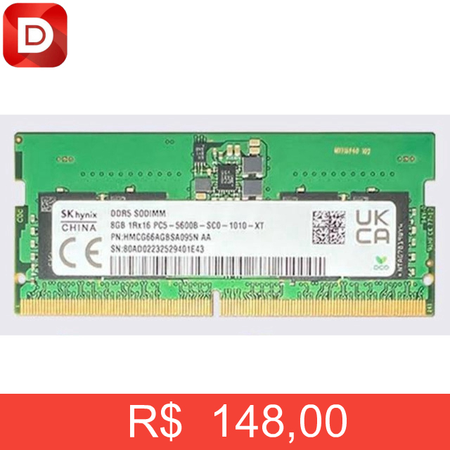 Foto do produto Memória Ram Ddr5 5600mhz Sodimm Sk Hynix