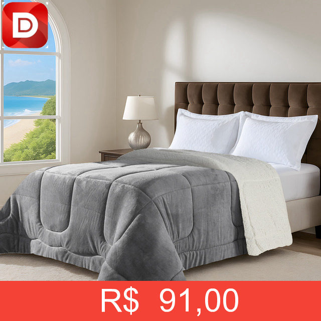 Foto do produto Cobertor Queen Pele Carneiro Coelho Manta Flannel Premier