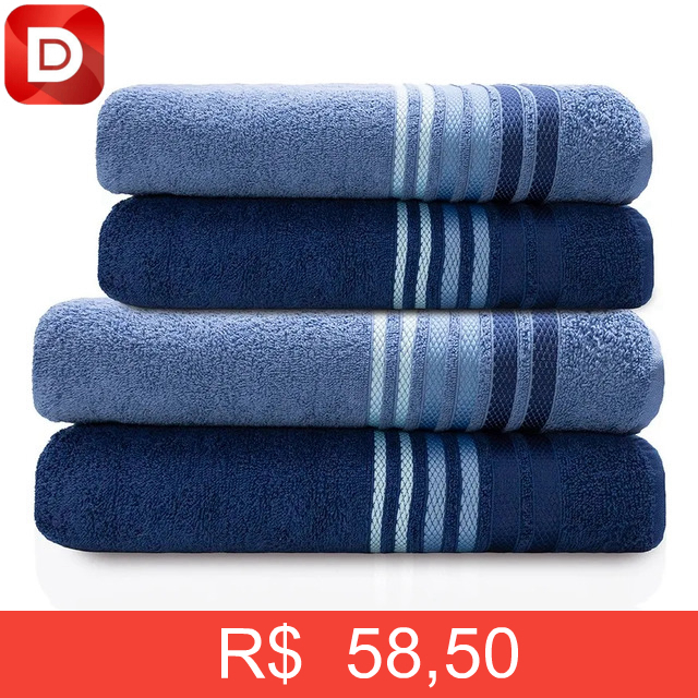 Foto do produto Jogo de 4 Toalhas Dynamo