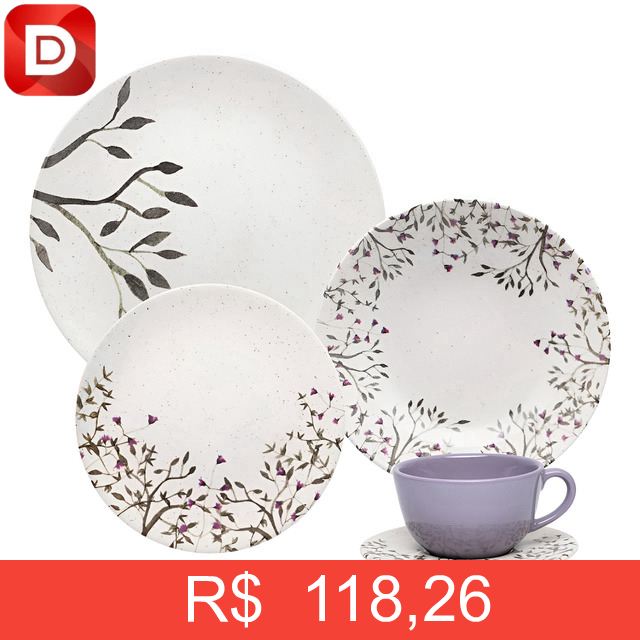 Foto do produto Aparelho de Jantar e Chá Oxford Unni Lilac