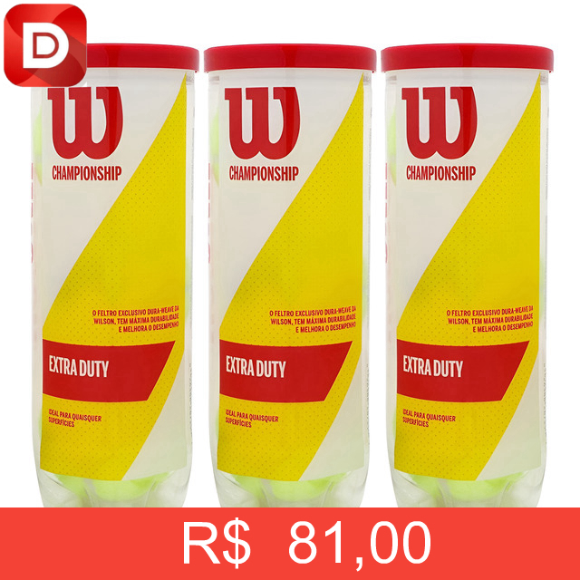 Foto do produto Bolas Tênis Wilson Championship