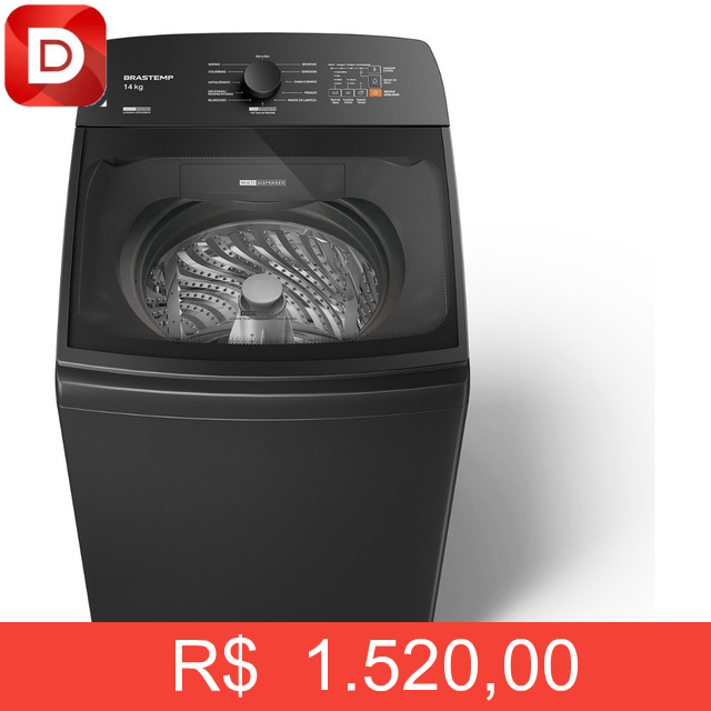Foto do produto Máquina De Lavar Brastemp 14kg Cinza Smart Sensor
