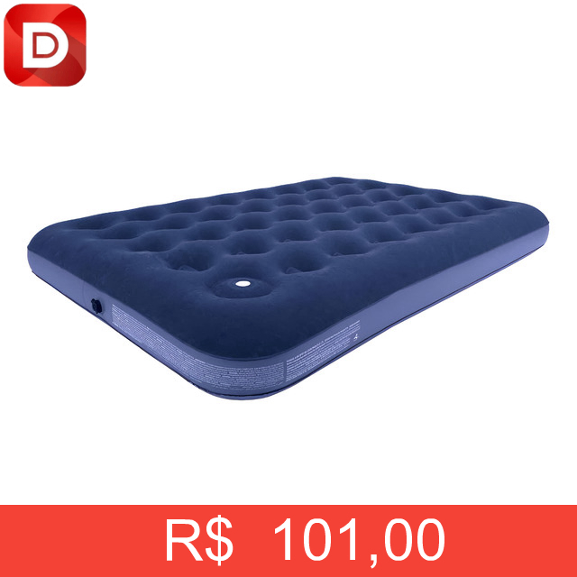 Foto do produto Colchão Inflável Casal Acampamento Inflador Acoplado
