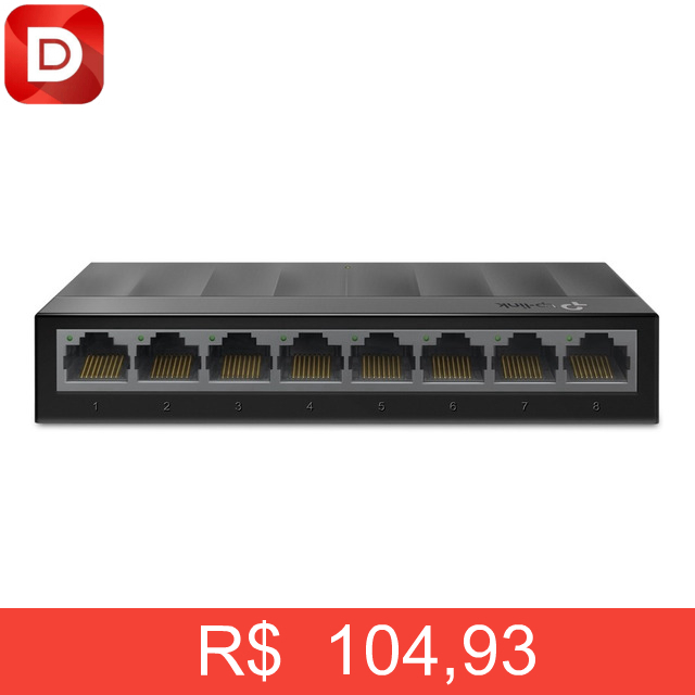Foto do produto Switch Gigabit de Mesa Tp-link 8 Portas