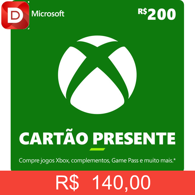 Foto do produto Xbox Cartão Presente Gift card