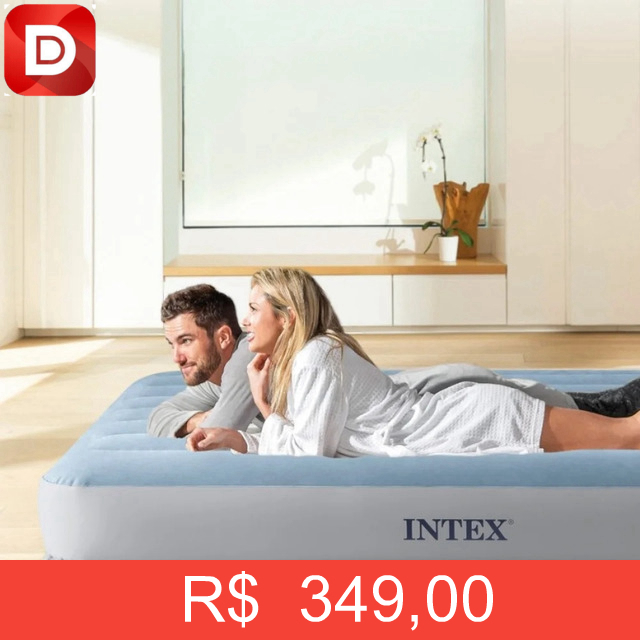 Foto do produto Colchão Inflável Casal Queen C/ Bomba Embutida Usb Intex