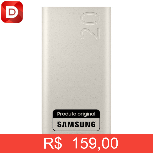 Foto do produto Power Bank Carregador Portátil Samsung 20000mAh 45W