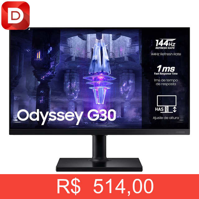 Foto do produto Monitor Gamer Samsung Odyssey G30