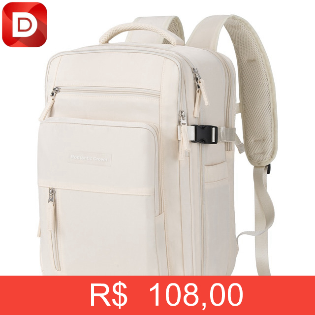 Foto do produto Mochila Viagem Impermeável Executiva Grande Romantic Crown