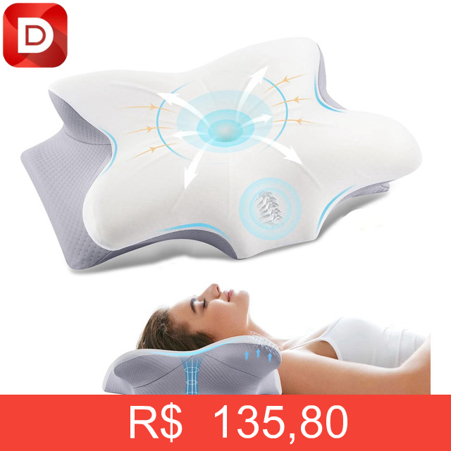 Foto do produto Travesseiro Anti Ronco E Apneia Cervical Inteligente Derila