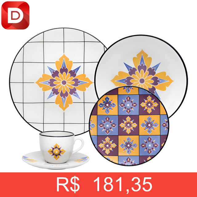 Foto do produto Aparelho De Jantar E Chá Oxford Coup Grid