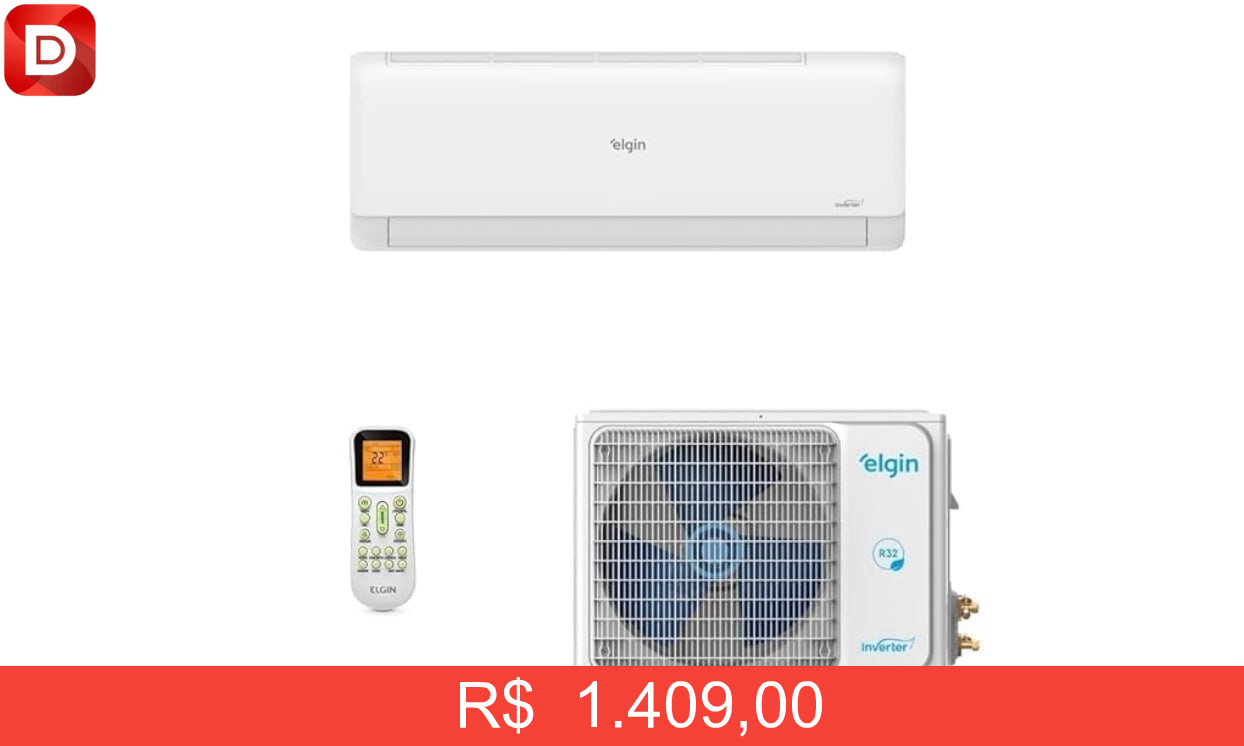 Foto do produto Ar Condicionado Split Inverter Eco II 9000 BTUs Elgin Quente e Frio