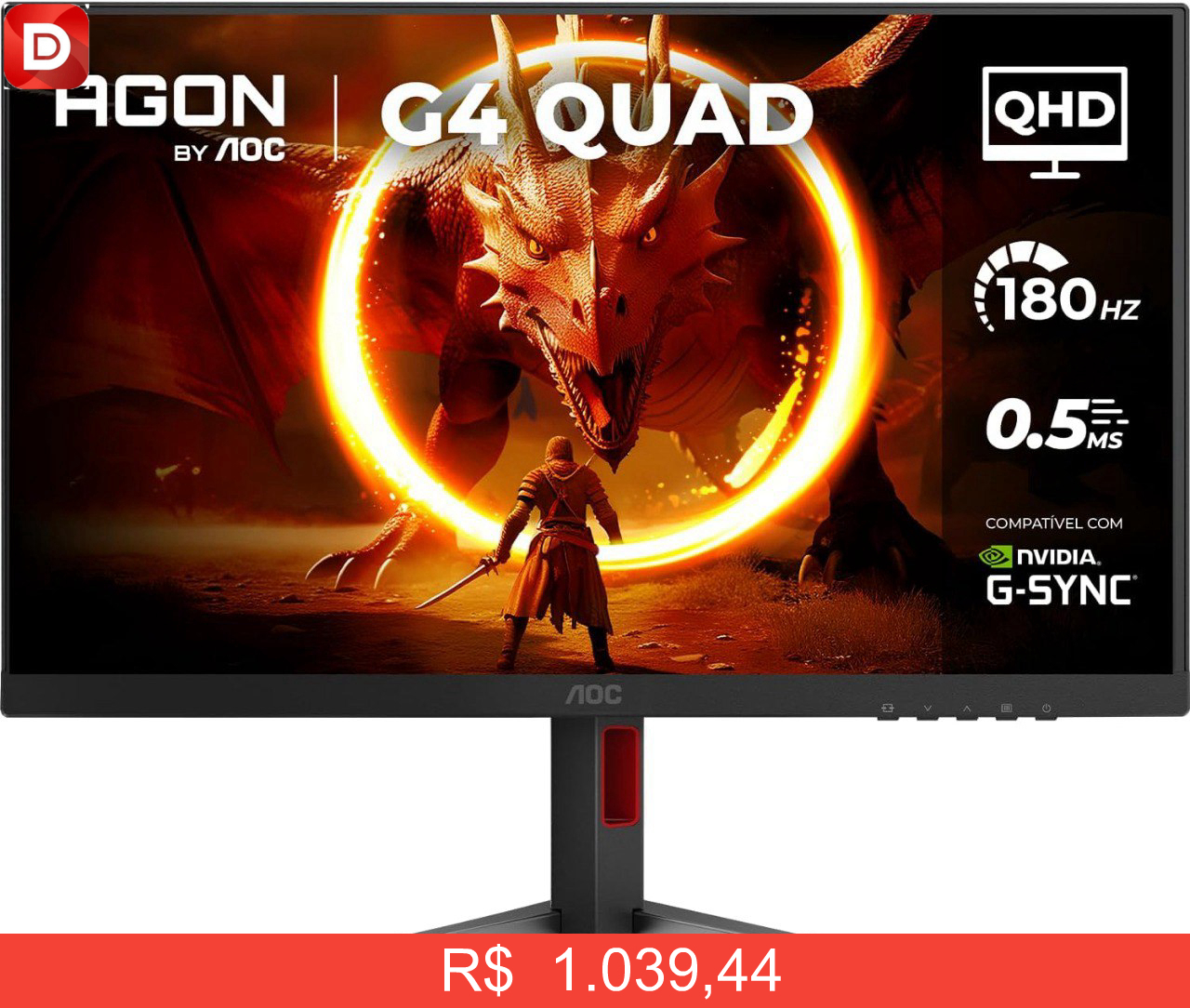 Foto do produto Monitor Gamer AOC AGON QUAD 27
