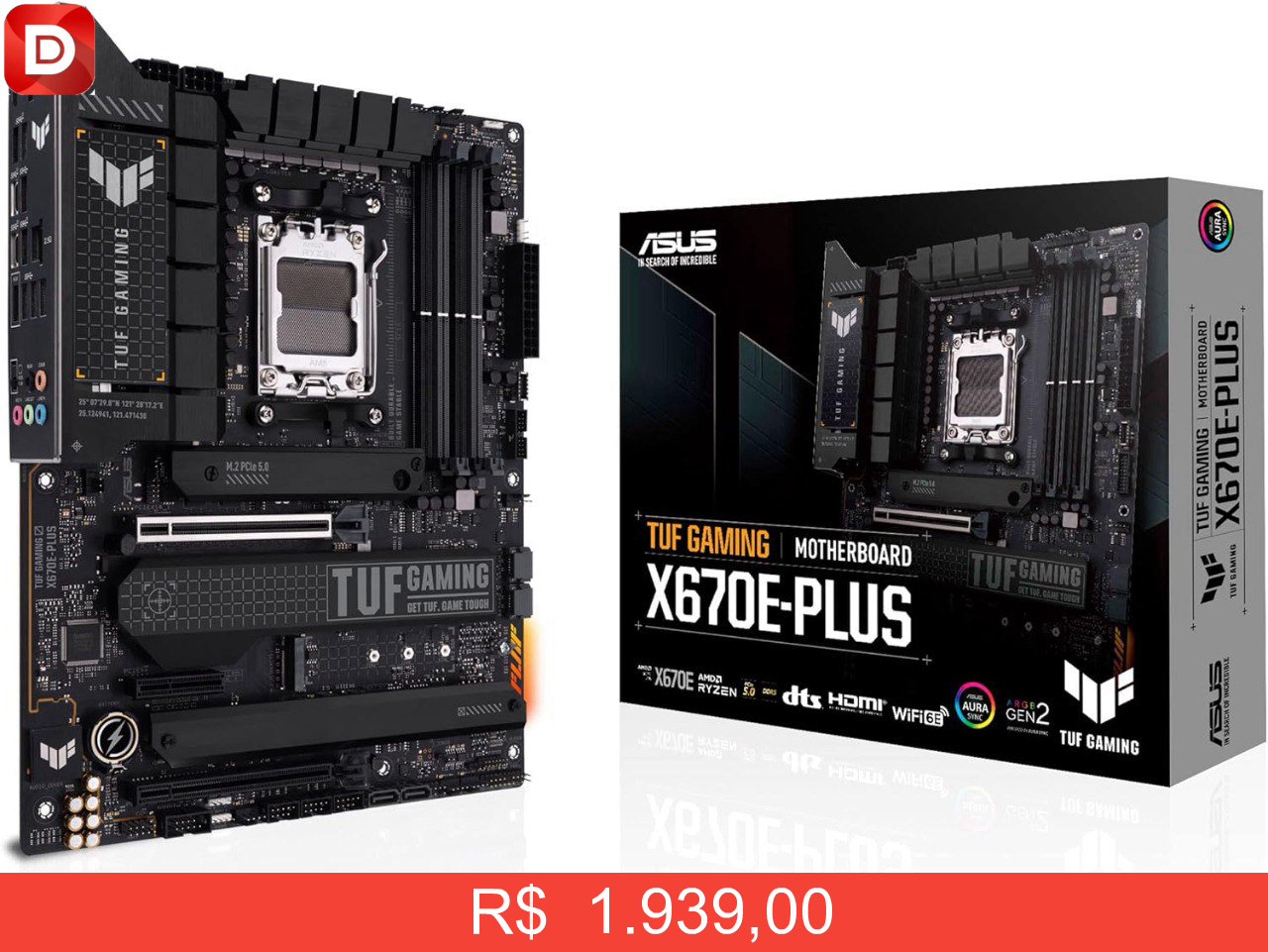 Foto do produto Asus TUF GAMING X670E-PLUS
