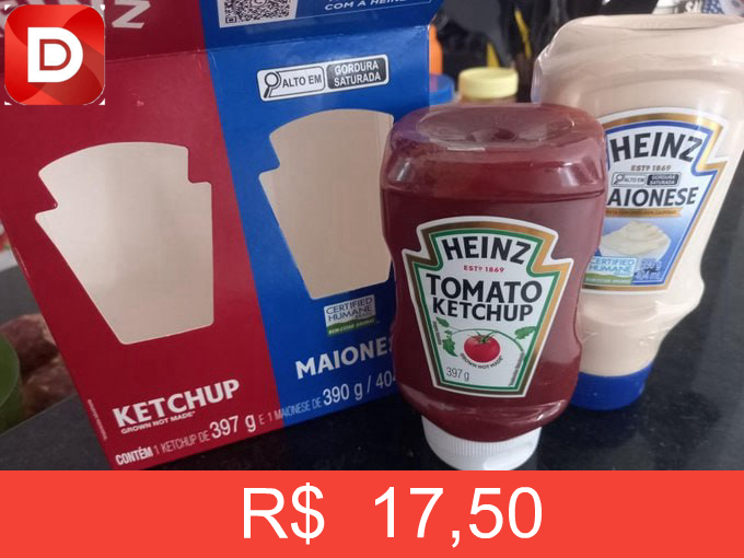Foto do produto Heinz Pack Ketchup 397G e Maionese 390G