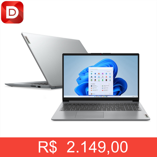 Foto do produto Notebook Lenovo Ideapad 1 15iru7