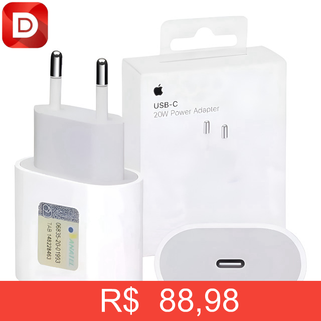 Foto do produto Carregador Fonte Apple Ipad Iphone Turbo Usb-c 20w Original