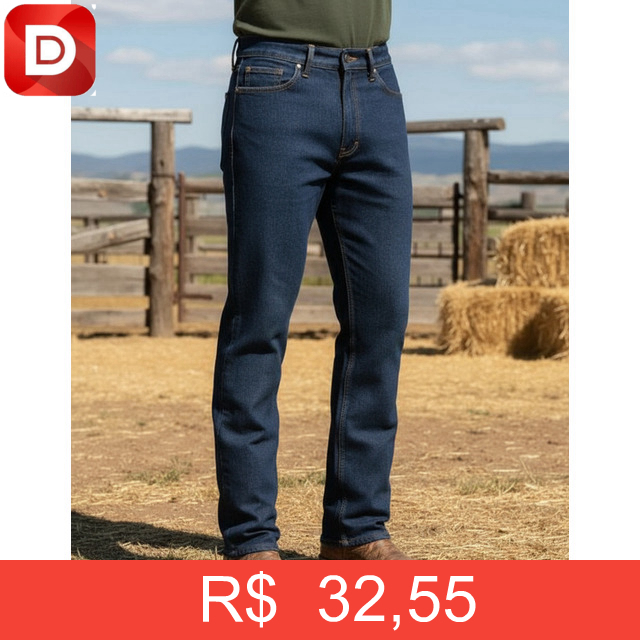 Foto do produto Calça Jeans Masculina Tradicional Reforçada
