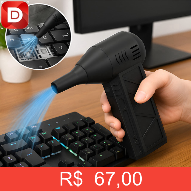 Foto do produto Mini Soprador Ar Turbo Jet Fan Portátil Recarregável