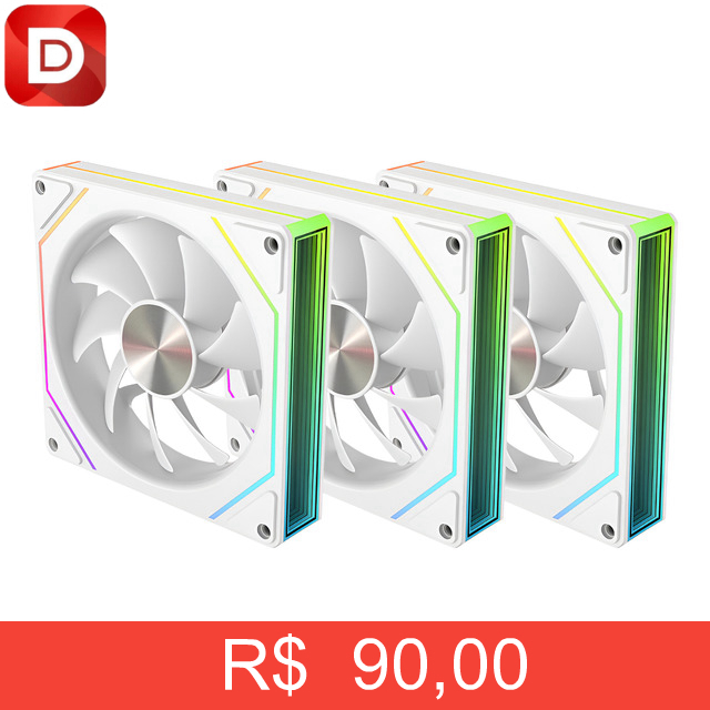 Foto do produto Kit 3 Cooler Fan Argb Prism Pro 6 120mm