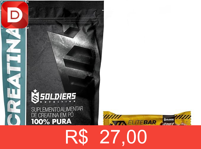 Foto do produto Kit Creatina 500g e Barrinha Elitebar Pão de Mel 10g