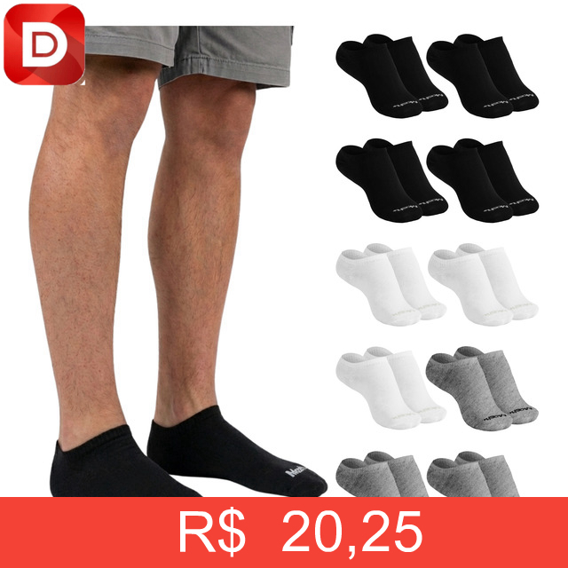 Foto do produto Kit 10 Pares de Meias Mash Invisível Soquete