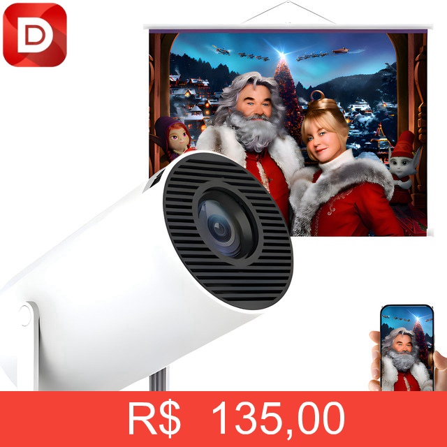 Foto do produto Projetor Led Smart Android Portátil Hy300