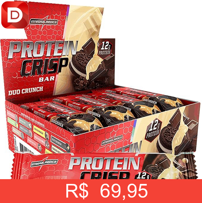 Foto do produto Barra de Proteína Whey Protein Crisp Bar Duo Crunch