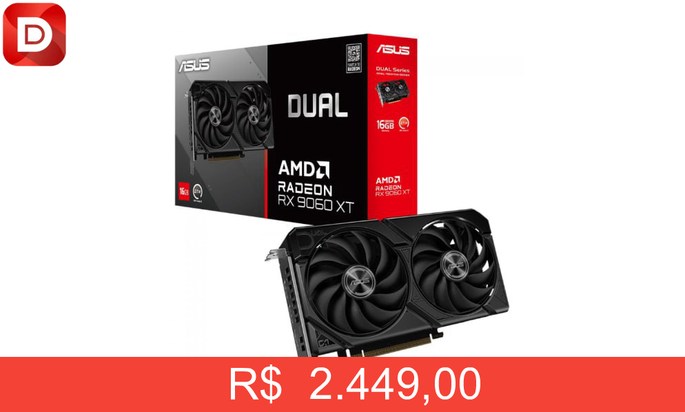 Foto do produto Asus AMD Radeon RX 9060 XT Dual
