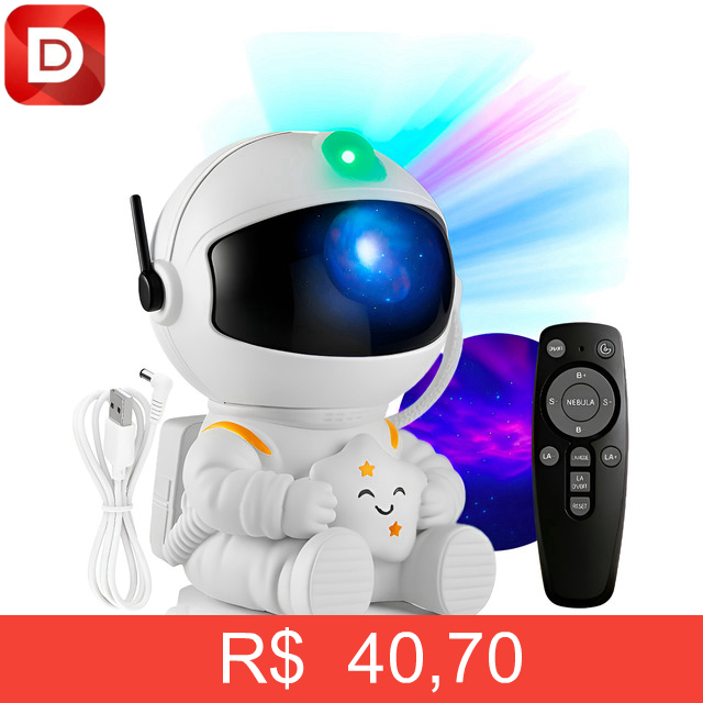 Foto do produto Luminária Astronauta Projetor Led