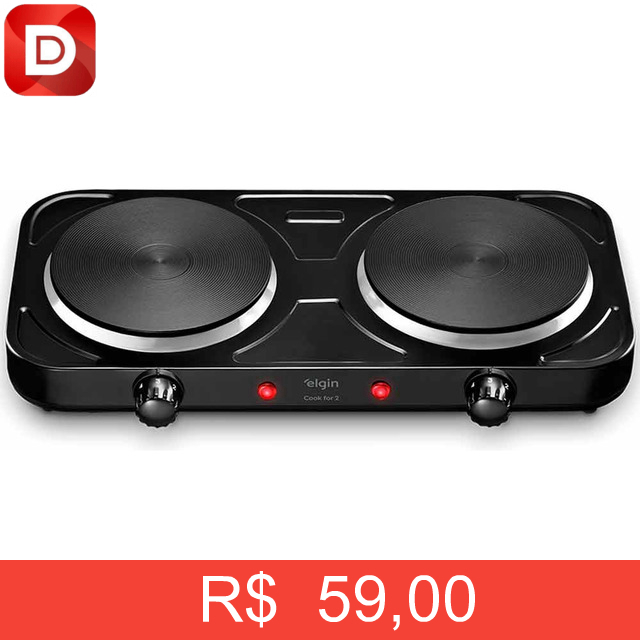 Foto do produto Fogão Cooktop Elétrico Elgin 2 Bocas