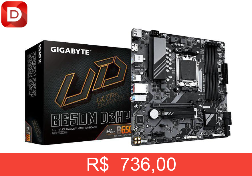 Foto do produto Placa Mãe Gigabyte B650M D3HP
