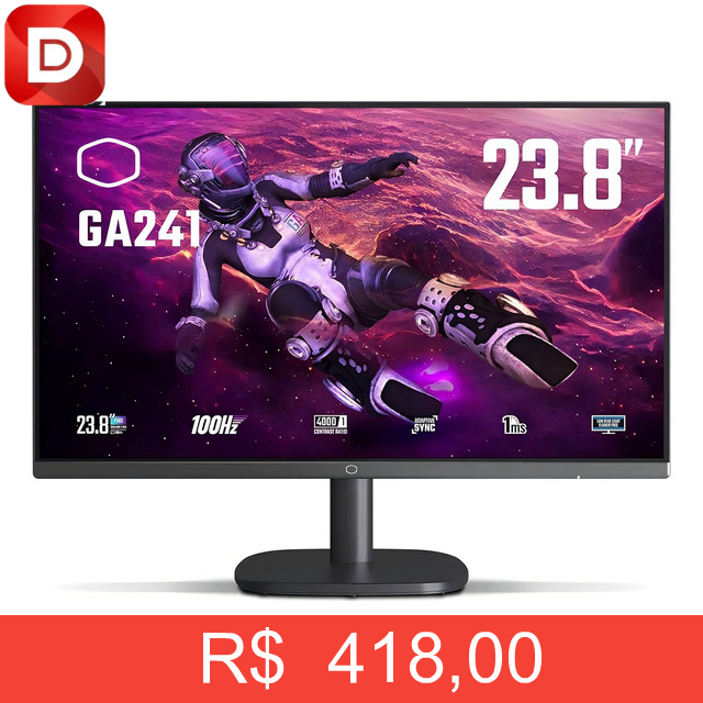 Foto do produto Monitor Gamer Cooler Master Ga241