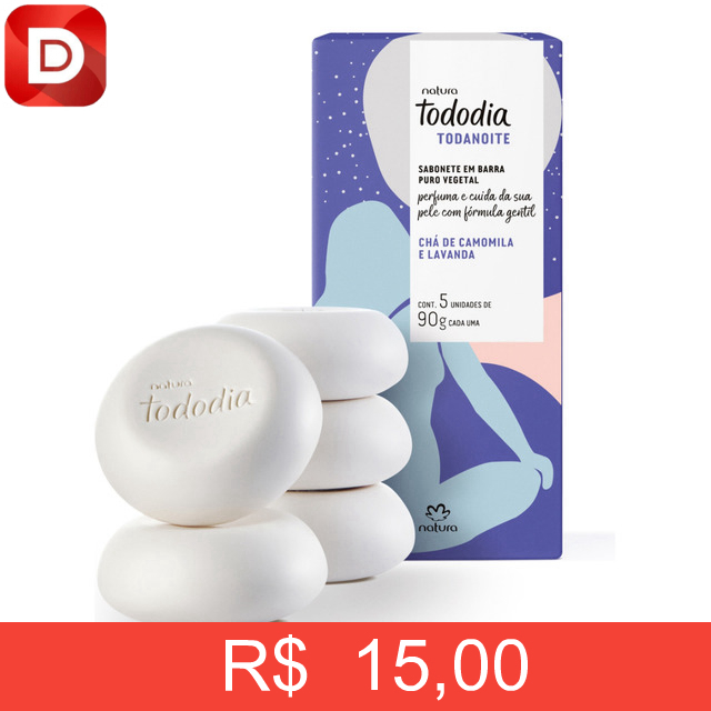 Foto do produto Sabonete em Barra Tododia Todanoite Chá de Camomila e Lavando