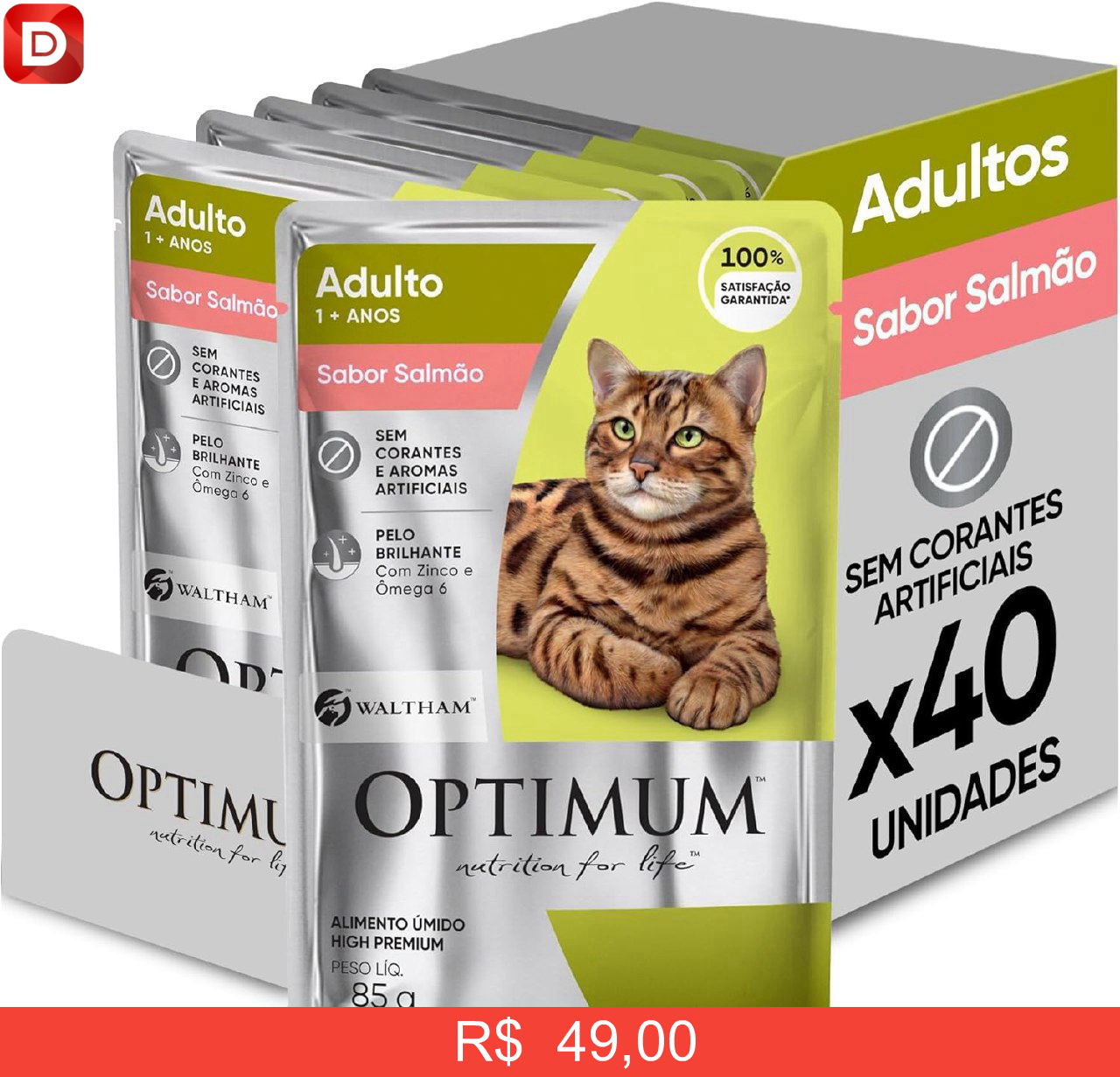 Foto do produto Pack Ração Úmida Optimum para Gatos Adultos