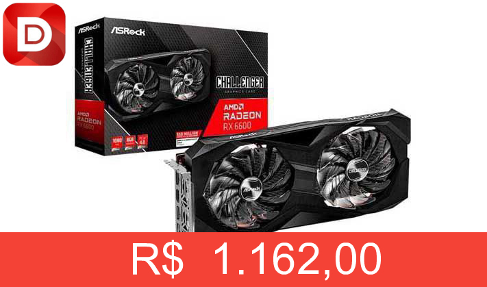 Foto do produto ASRock RX 6600 Challenger AMD Radeon
