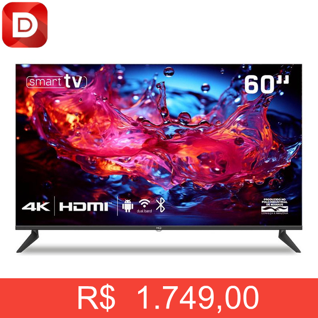 Foto do produto Smart Tv Hq 60 4k