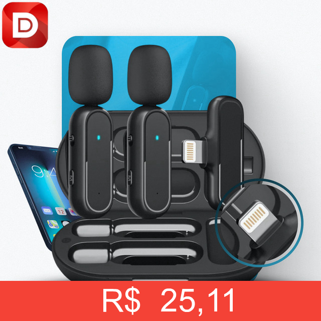 Foto do produto Microfone Sem Fio Profissional Lapela Duplo