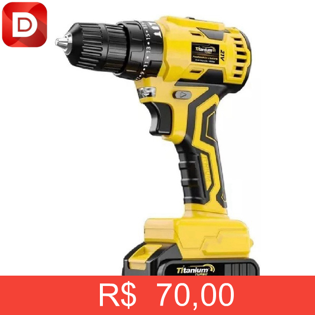 Foto do produto Parafusadeira Furadeira 21v C/ Impacto Brushless