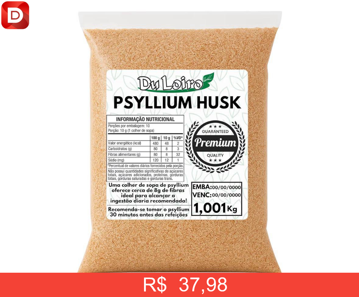 Foto do produto Psyllium Husk Fibra
