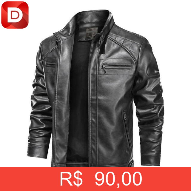 Foto do produto Jaqueta De Couro Slim Resistente