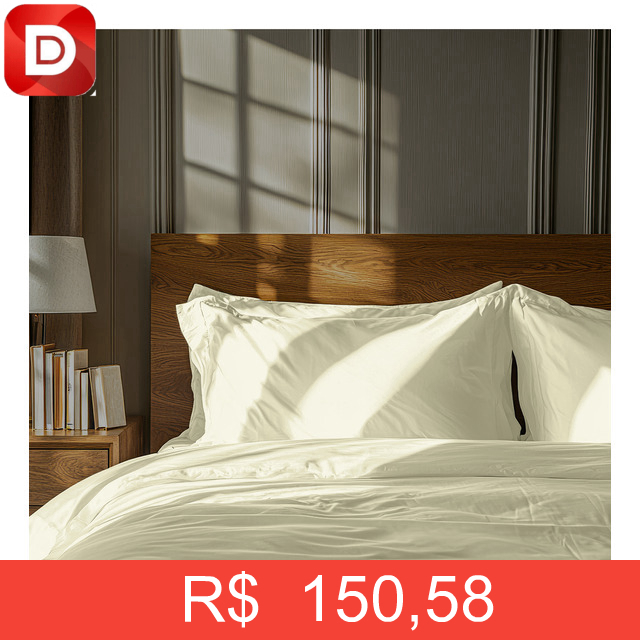 Foto do produto Jogo De Cama King Percal 400 Fios 3 Pçs