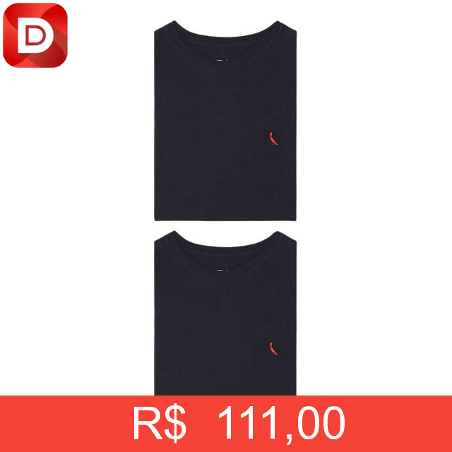 Foto do produto Kit 2 Camisetas Brasa Pica Pau Bordado