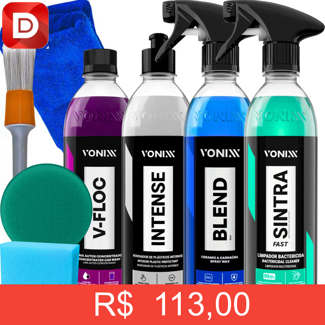 Foto do produto Kit Lavagem Automotiva V-floc Blend Sintra Intense Vonixx