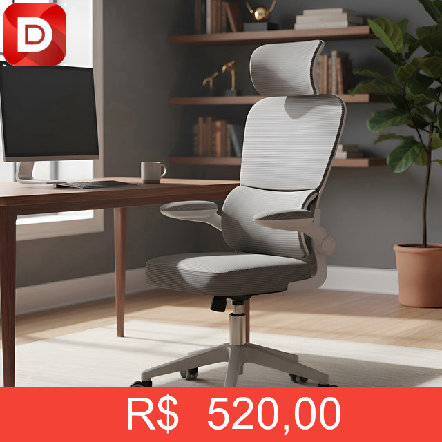 Foto do produto Cadeira Escritório Ergonômica Genebra G500 Luvinco