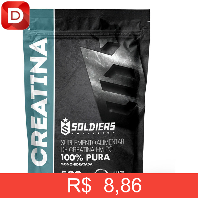 Foto do produto Creatina 100% Pura 500g Soldiers Nutrition