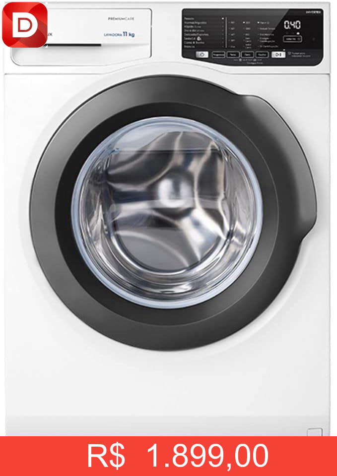 Foto do produto Máquina de Lavar Frontal 11kg Electrolux Premium Care Inverter